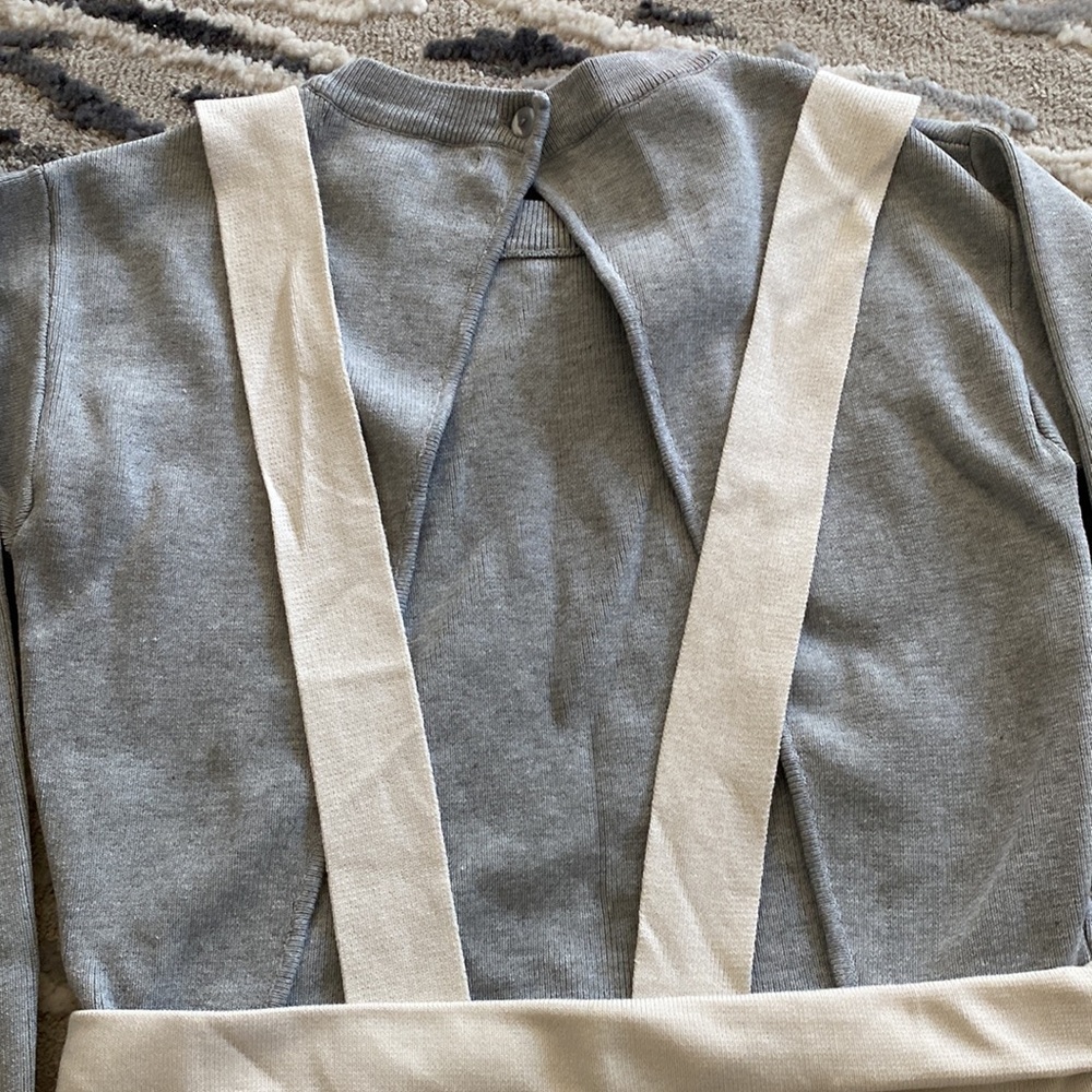 English Factory knit sweater dress with suspender open back Sz:‎ Small - Picture 6 of 10